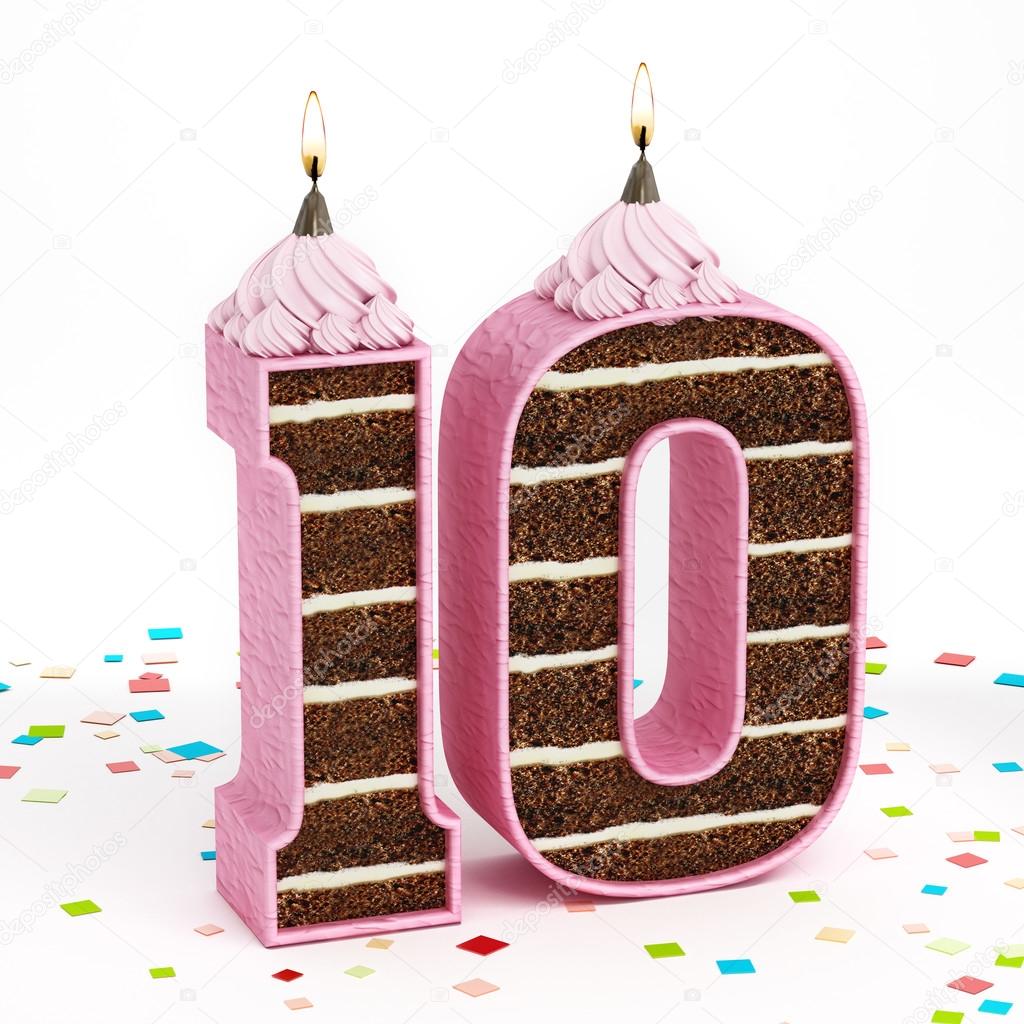 Image result for birthday cake with number 10
