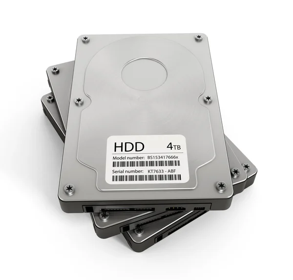 Computer hard drives stapel — Stockfoto