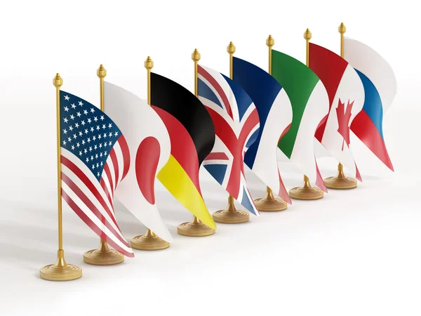 Флаги стран Большой Восьмерки — стоковое фото