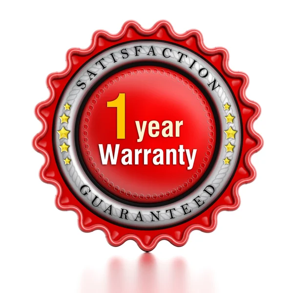 1 year warranty stamp — Stock Photo, Image