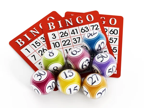 Bingo topları ve kartlar