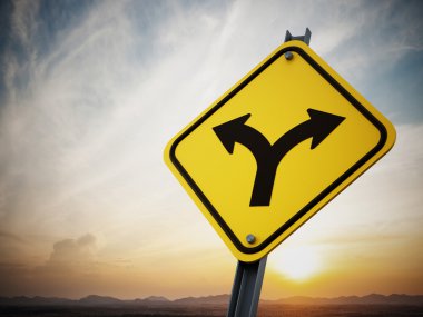 İki yol yol işareti