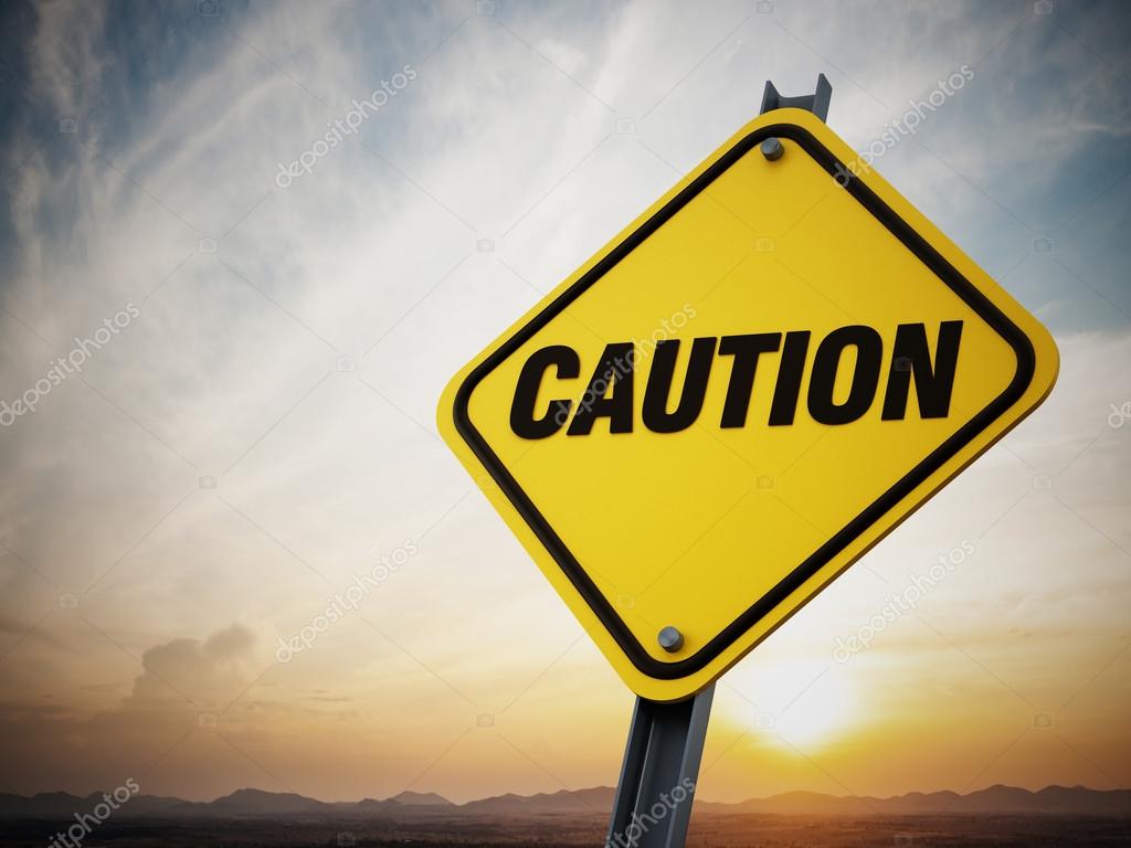 Caution road sign Stock Photo by ©destinacigdem 62112533