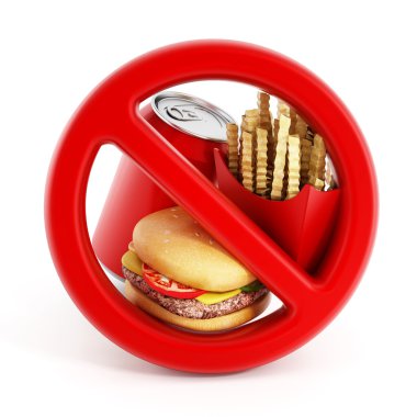 Fast food ve yasak işareti