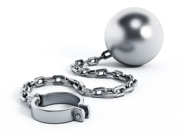 Ball und Kette — Stockfoto