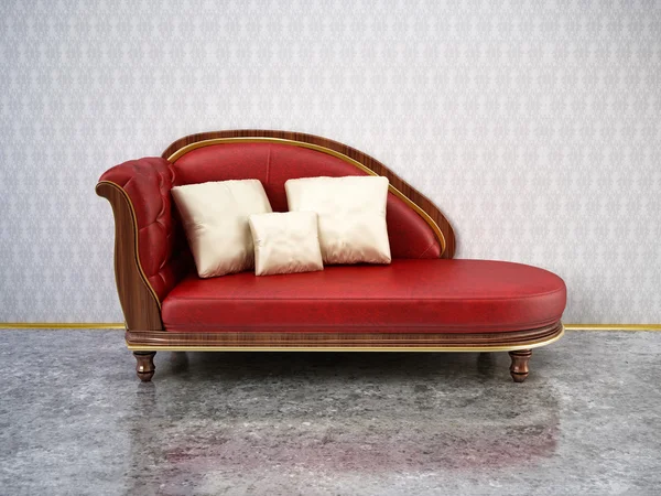 Red comfortable sofa — Stock Photo, Image