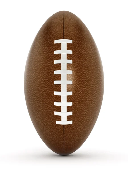 Leather American football isolated on white background — Stock Photo, Image