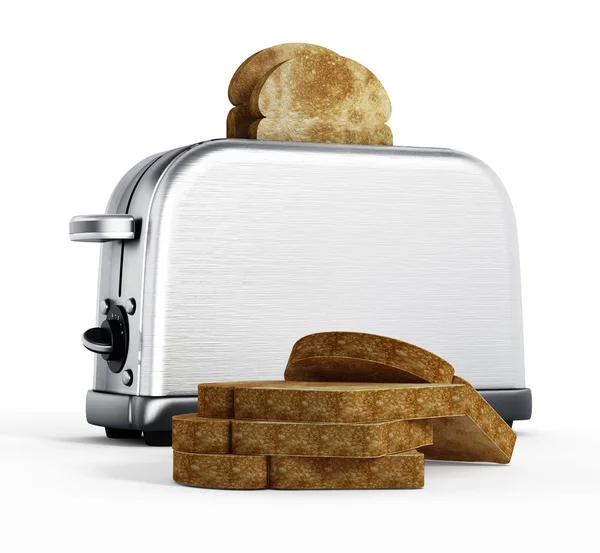 Нержавіюча сталь тостер — стокове фото