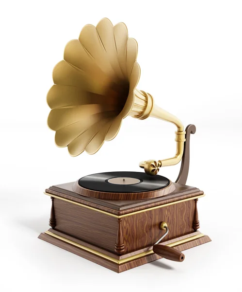 Античный граммофон — стоковое фото