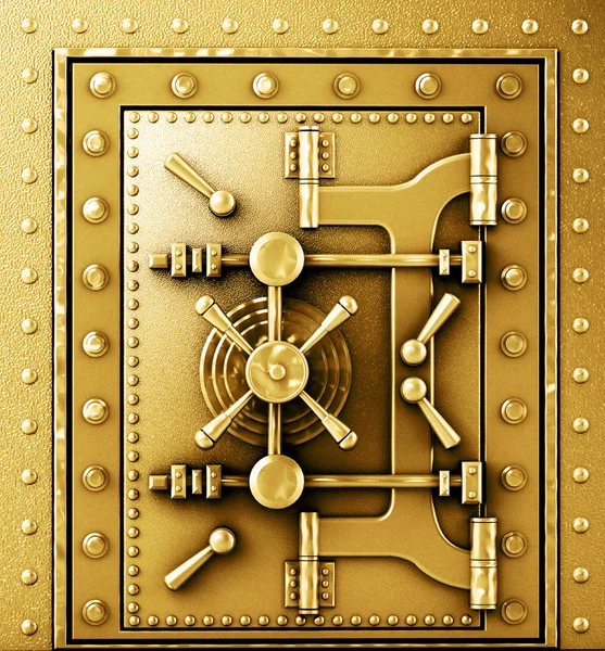 Guld välvd dörr — Stockfoto