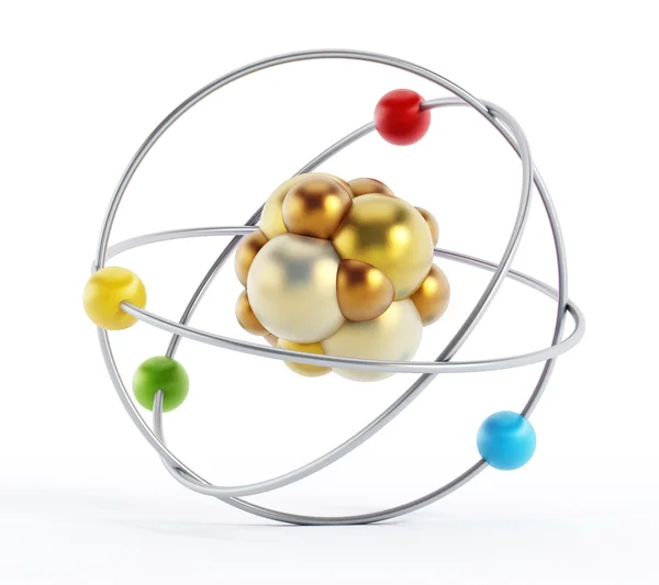 Modell av en generisk atom — Stockfoto