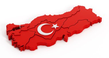 Türkiye Haritası ve bayrak