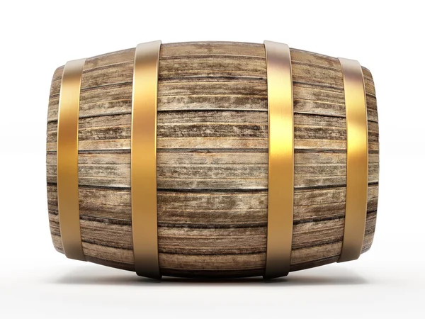 Wooden barrel with tap — Stock Photo, Image