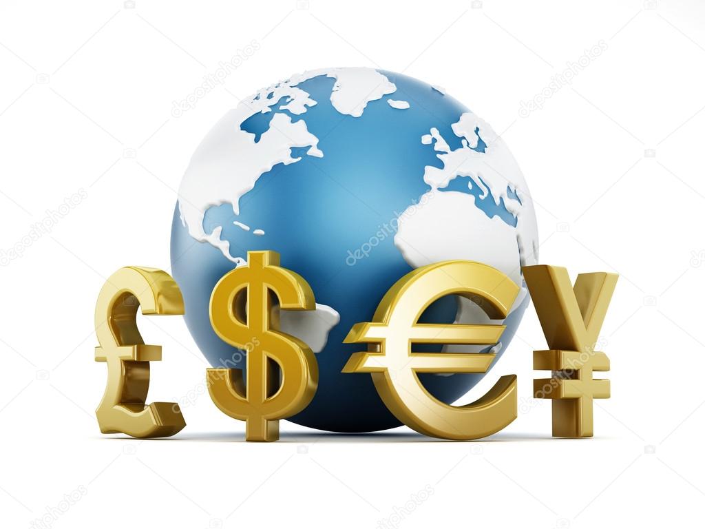 Currency symbols around the earth