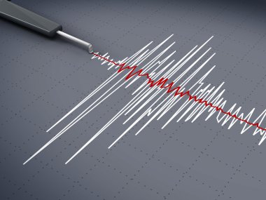 Seismic activity graph clipart