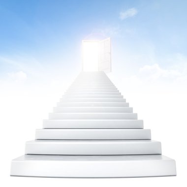 Kapıyı açmak için önde gelen merdiven