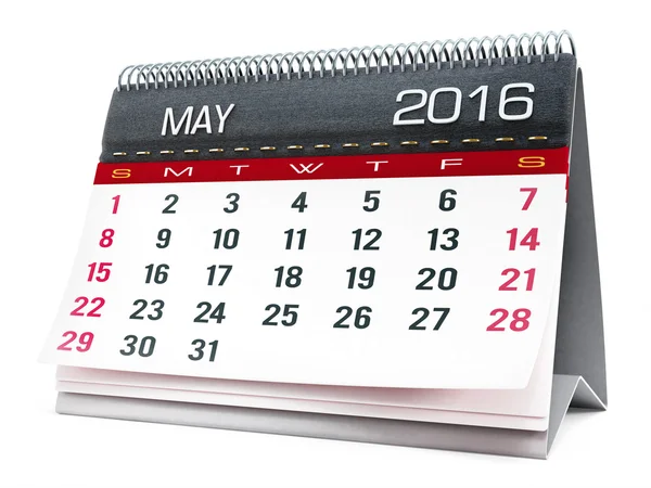 Maggio 2016 calendario desktop — Foto Stock