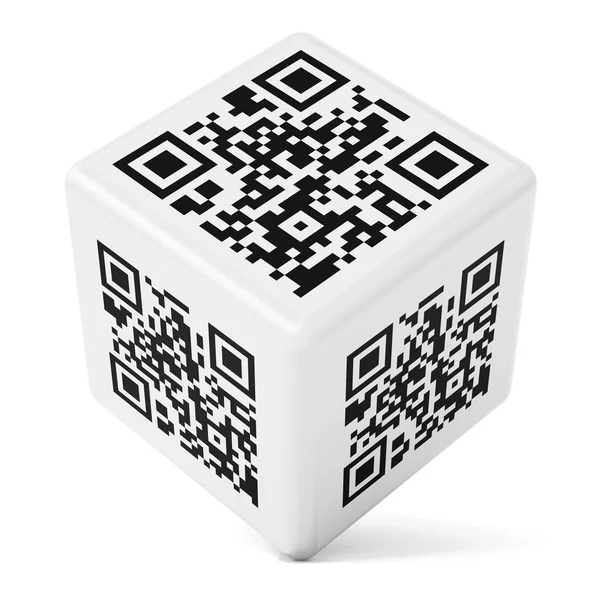 QR cube — Stock Photo, Image