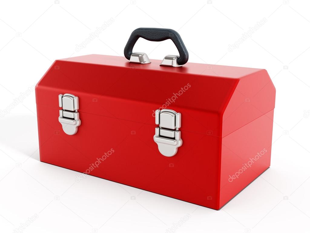 Red isolated toolbox