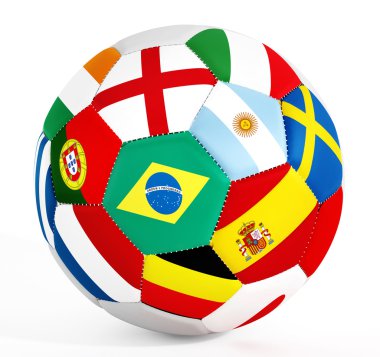 Futbol topuyla ülke bayrakları