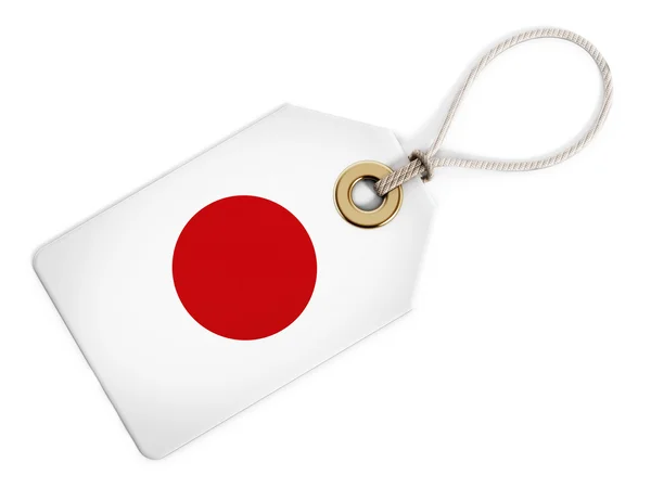 Bandeira do Japão em etiqueta isolada — Fotografia de Stock