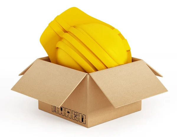 Orange cardboard box — Stock Photo, Image