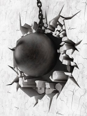 Top demoslishes duvar yıkım