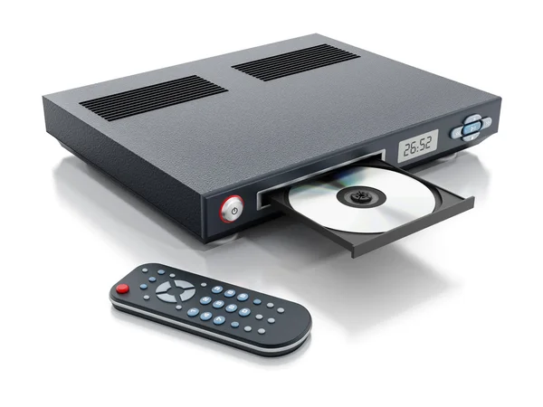 Blu-ray player com bandeja de disco aberto — Fotografia de Stock