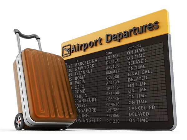 Embarque y maleta de salida del aeropuerto — Foto de Stock