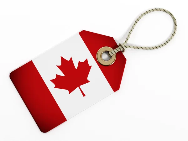 Kanada flagga på isolerade tag — Stockfoto