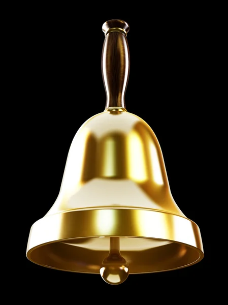 Gold school bell — Stock Photo, Image