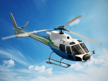 Helikopter havada.