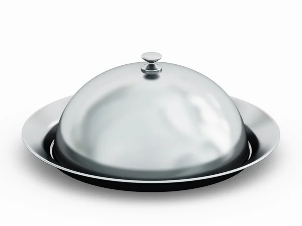 Серебряная тарелка — стоковое фото