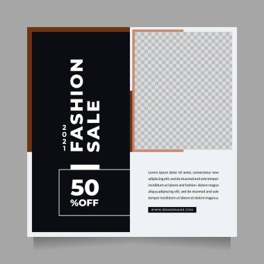 Temiz ve minimalist siyah beyaz sosyal medya paylaşımı ve hikaye tanıtım markası modası. Davetiyeler, afişler, kapaklar ve uçmak için basit, şık ve minimal tasarımlar