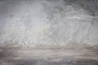 Beton duvar ve zemin boş oda, grunge arka plan çimento