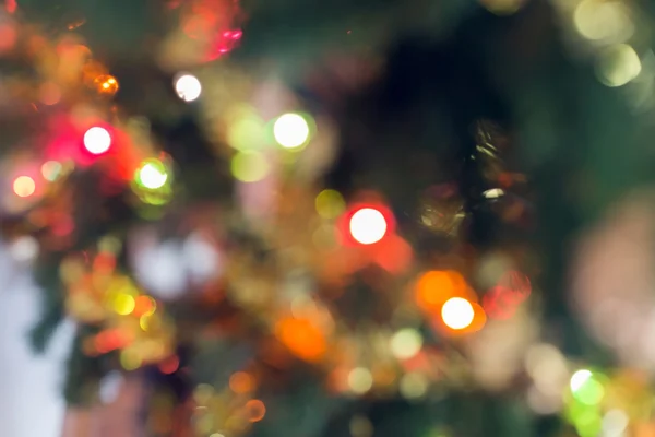 Blur light celebration on christmas tree — Stock Photo, Image