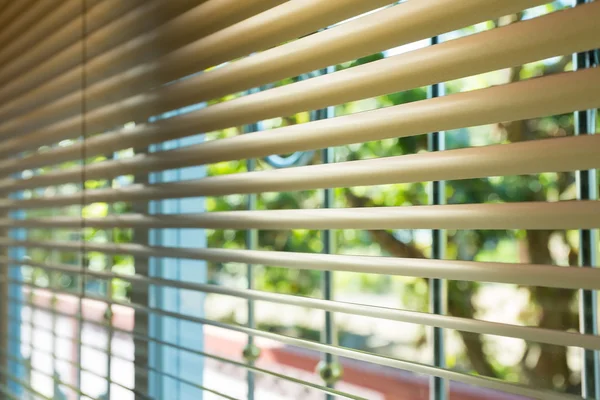 Window blinds open — Stock Photo, Image