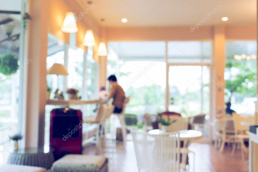 cafe coffee shop interior, blur image background
