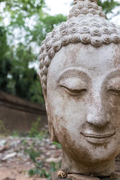 Estátua de buddha em wat umong, chiang mai, viajar templo tailandês — Fotografia de Stock