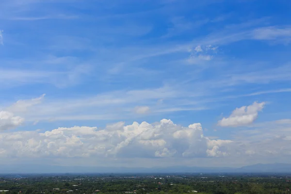 Landscape with cloudy on clear blue sky — Stock Photo, Image