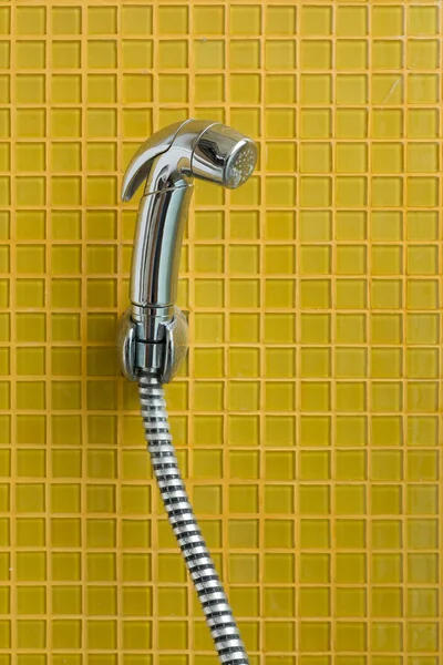 Chuveiro de bidé, spray de bidé no banheiro — Fotografia de Stock
