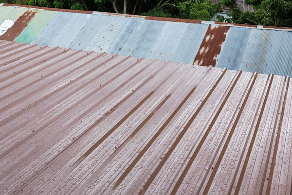 Brown roof metal sheet — Stock Photo, Image