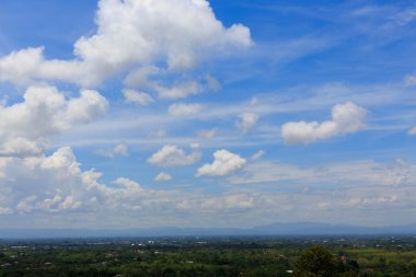 Mavi gökyüzündeki bulutlar