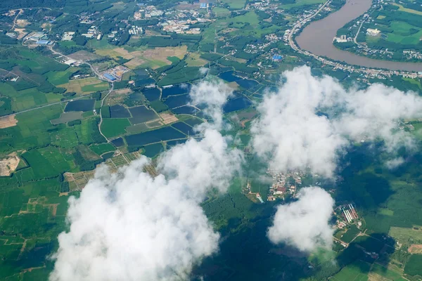 Небо повітряний краєвид сільського господарства сільського господарства — стокове фото