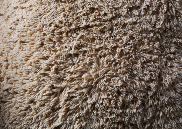 Primo piano marrone lana soffice pelliccia texture sfondo — Foto Stock