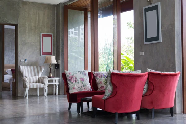 Diseño de interiores sala de estar estilo moderno — Foto de Stock