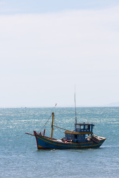 nautical fishing coracles on sea, tribal boats