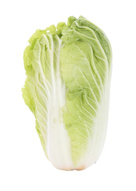 Beyaz arka planda izole edilmiş Çin lahanası