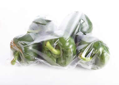 pepper sweet bell wrapped in a plastic bag clipart