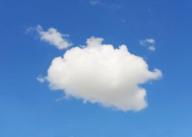 mavi gökyüzü arka plan ile tek bulut